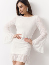 Белое гипюровое платье с открытой спиной Midnight Muse Dress 440