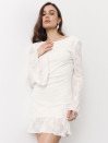 Белое гипюровое платье с открытой спиной Midnight Muse Dress 440