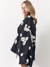 Жіноча блуза стилі кімоно з тенселу Hanami Air Shirt 423 в чорному кольорі