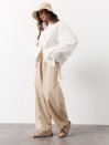 Бежеві лляні штани Banana Linen Beige 428 з преміального льону