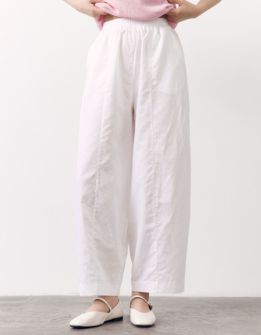 Білі лляні штани Banana Linen White 428 з преміального льону