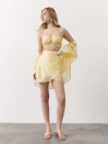 Желтый костюм тройка из тенсела Tencel Breeze Set 346