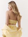 Желтый костюм тройка из тенсела Tencel Breeze Set 346
