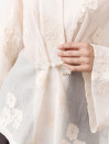 Жіноча блуза стилі кімоно з тенселу Hanami Air Shirt 423 в молочному кольорі кольорі