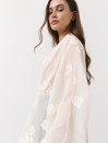 Жіноча блуза стилі кімоно з тенселу Hanami Air Shirt 423 в молочному кольорі кольорі