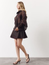 Короткая женская юбка Tencel Bloom Mini 415 в шоколадном цвете