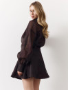 Короткая женская юбка Tencel Bloom Mini 415 в шоколадном цвете