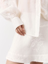 Коротка спідниця жіноча Tencel Bloom Mini 415 в кремовому кольорі