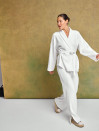 Женский белый костюм из хлопка "Balance Knit Set"