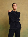 Черный женский свитер с альпаками "Soft Cloud Sweater"