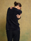 Черный женский свитер с альпаками "Soft Cloud Sweater"