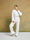 Женский белый костюм из хлопка "Balance Knit Set"