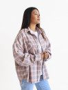 Рожева сорочка oversize з вовною