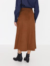 Коричневая длинная юбка Milla Skirt из искусственной замши
