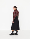 Черная длинная юбка Milla Skirt из искусственной замши