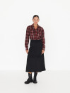 Черная длинная юбка Milla Skirt из искусственной замши