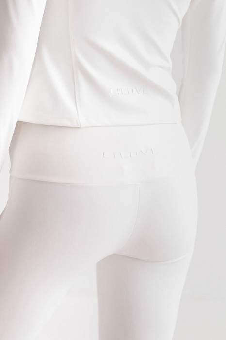Жіночі білі стрейчеві штани кльош "Ease Flare"