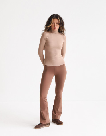 Коричневые женские брюки клеш "Ease Flare"