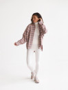 Рожева сорочка oversize з вовною