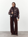 Женская стеганная куртка Dark Chocolate Cocoon Jacket 466 с екопухом Женская стеганная куртка Dark Chocolate Cocoon Jacket 466 с екопухом