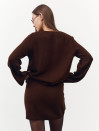 Вязаный костюм с юбкой 469 "Cocoa Bow Knit Set - Chocolate"