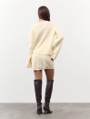 Вязаный костюм с юбкой 469 "Ruby Bow Knit Set - Milk"