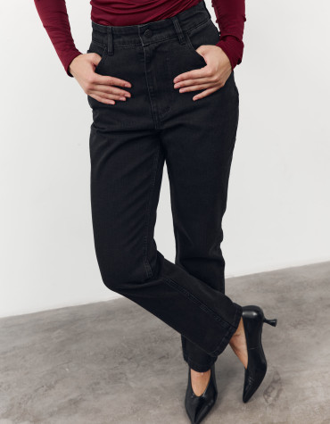 Женские джинсы прямого кроя 479 "Signature Straight Jeans - Black"