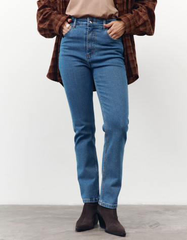 Женские джинсы прямого кроя 479 "Signature Straight Jeans - Blue"