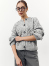 Вязаный кардиган 480 Kozy Cable Cardigan — Grey