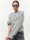 Вязаный кардиган 480 Kozy Cable Cardigan — Grey