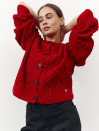 Вязаный кардиган 480 "Cozy Cable Cardigan - Red" Вязаный кардиган 480 "Cozy Cable Cardigan - Red"