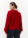 Вязаный кардиган 480 "Cozy Cable Cardigan - Red" Вязаный кардиган 480 "Cozy Cable Cardigan - Red"