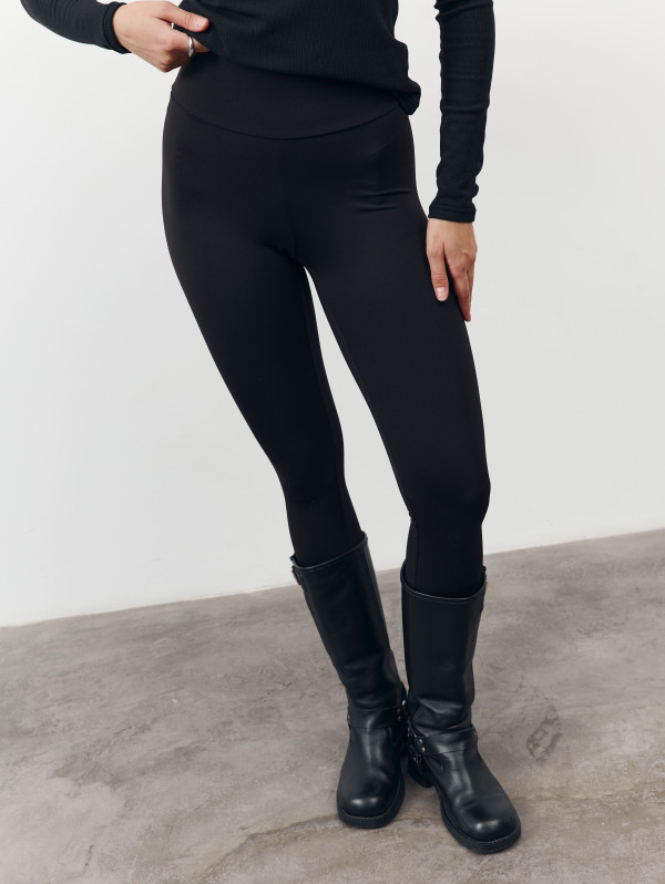 Утепленные лосины с высокой талией 459 Warm Shape Leggings - Black Утепленные лосины с высокой талией 459 Warm Shape Leggings - Black