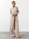 Женский бежевый костюм с брюками и туникой Noir Line Suit 464