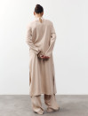 Женский бежевый костюм с брюками и туникой Noir Line Suit 464