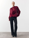 Блуза 458 Tencel Drape из тенсела в винном цвете