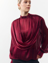 Блуза 458 Tencel Drape из тенсела в винном цвете