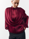 Блуза 458 Tencel Drape из тенсела в винном цвете