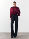 Блуза 458 Tencel Drape из тенсела в винном цвете