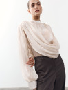 Блуза 458 Tencel Drape из тенсела в цвете айвори