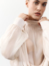 Блуза 458 Tencel Drape из тенсела в цвете айвори