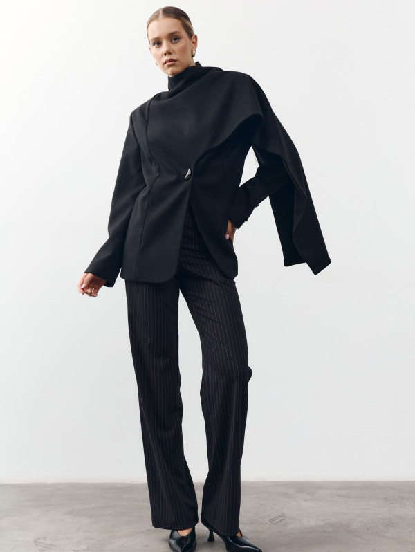 Кашемировое пальто Cape 457 — Black. Кашемировое пальто Cape 457 — Black.