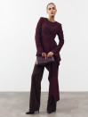 Бордовая кофта Asymmetry 453 из костюмной ткани. Бордовая кофта Asymmetry 453 из костюмной ткани.