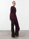 Бордовая кофта Asymmetry 453 из костюмной ткани. Бордовая кофта Asymmetry 453 из костюмной ткани.
