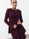 Бордовая кофта Asymmetry 453 из костюмной ткани. Бордовая кофта Asymmetry 453 из костюмной ткани.