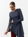 Серая кофта Asymmetry 453 из костюмной ткани.