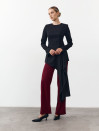Черная кофта Asymmetry 453 из костюмной ткани